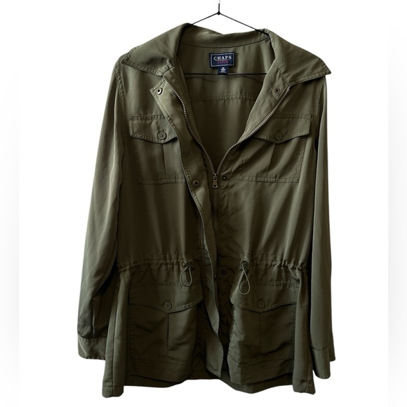 Chaps Olive Green Utility Jacket Size M - Picture 1 of 4
